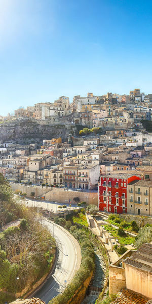 Panorama dall'alto di Ragusa