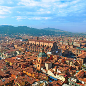 Vista dall'alto della città di Bologna, Emlia Romagna