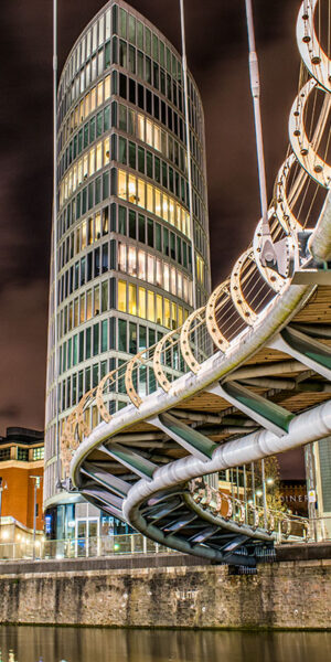 Ponte Valentine di Bristol di notte