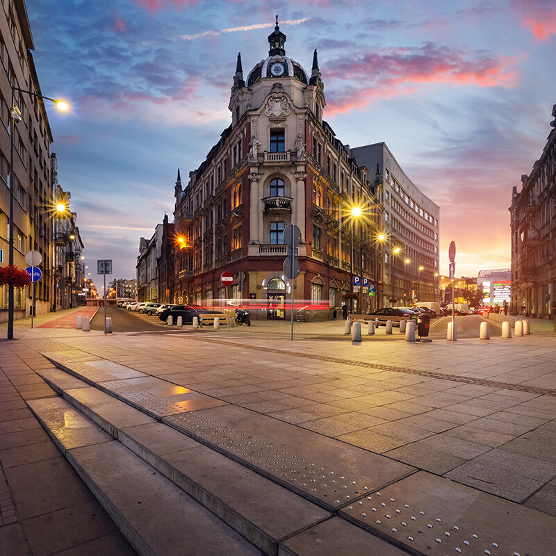 Piazza centrale a Katowice