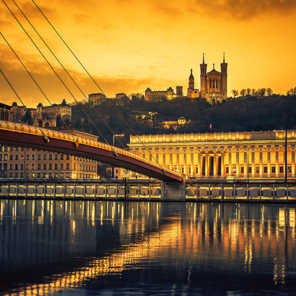 Vista di Saone al tramonto