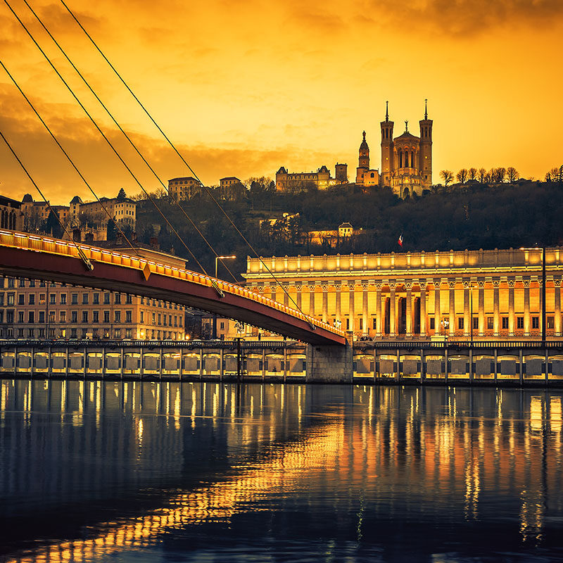 Vista di Saone al tramonto